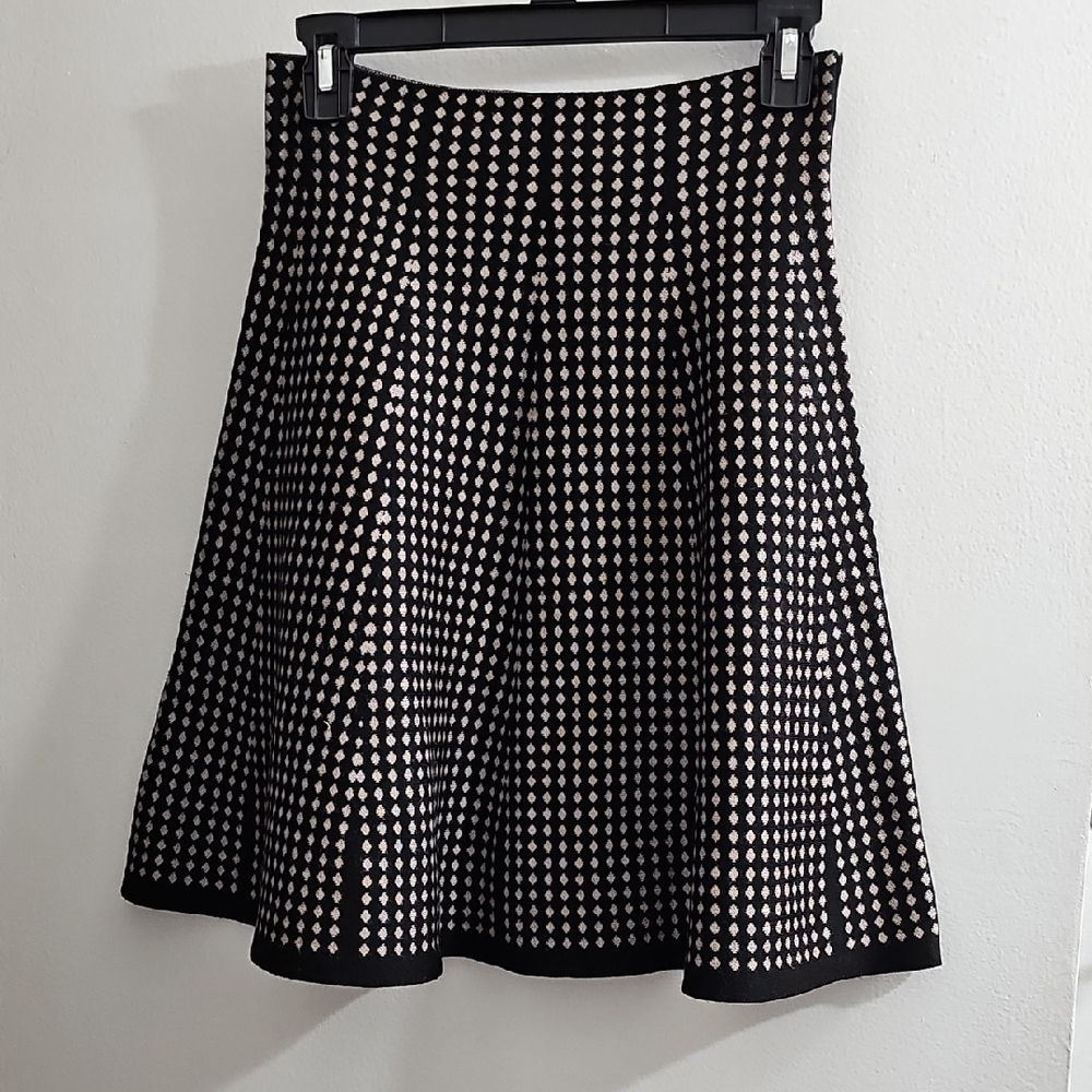 Elegant Black and White Polka Dot Skirt